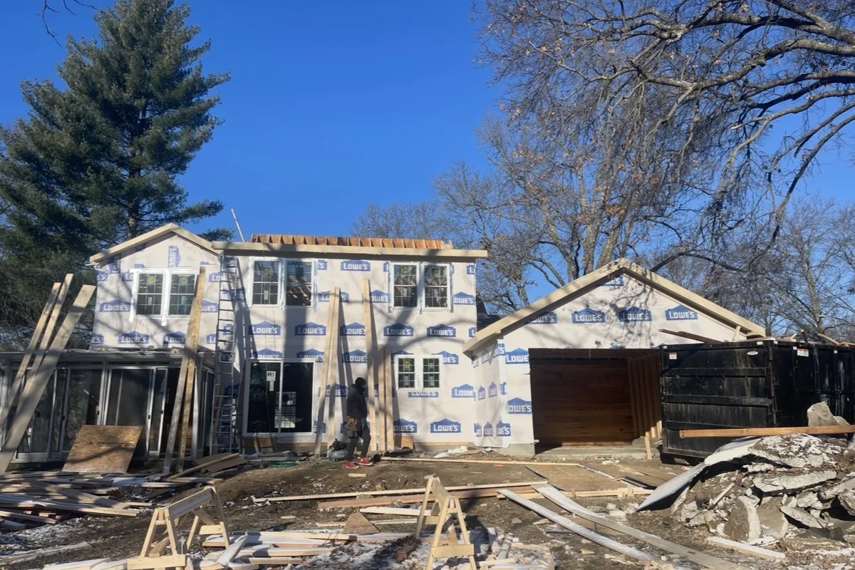 Residential addition and renovation project representing Lawrence structural engineering support