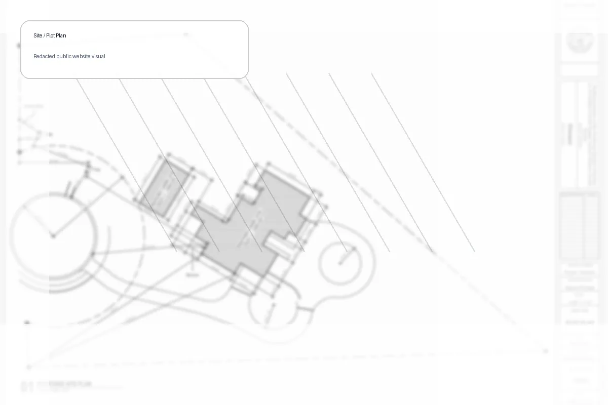 Redacted site plan and plot plan support
